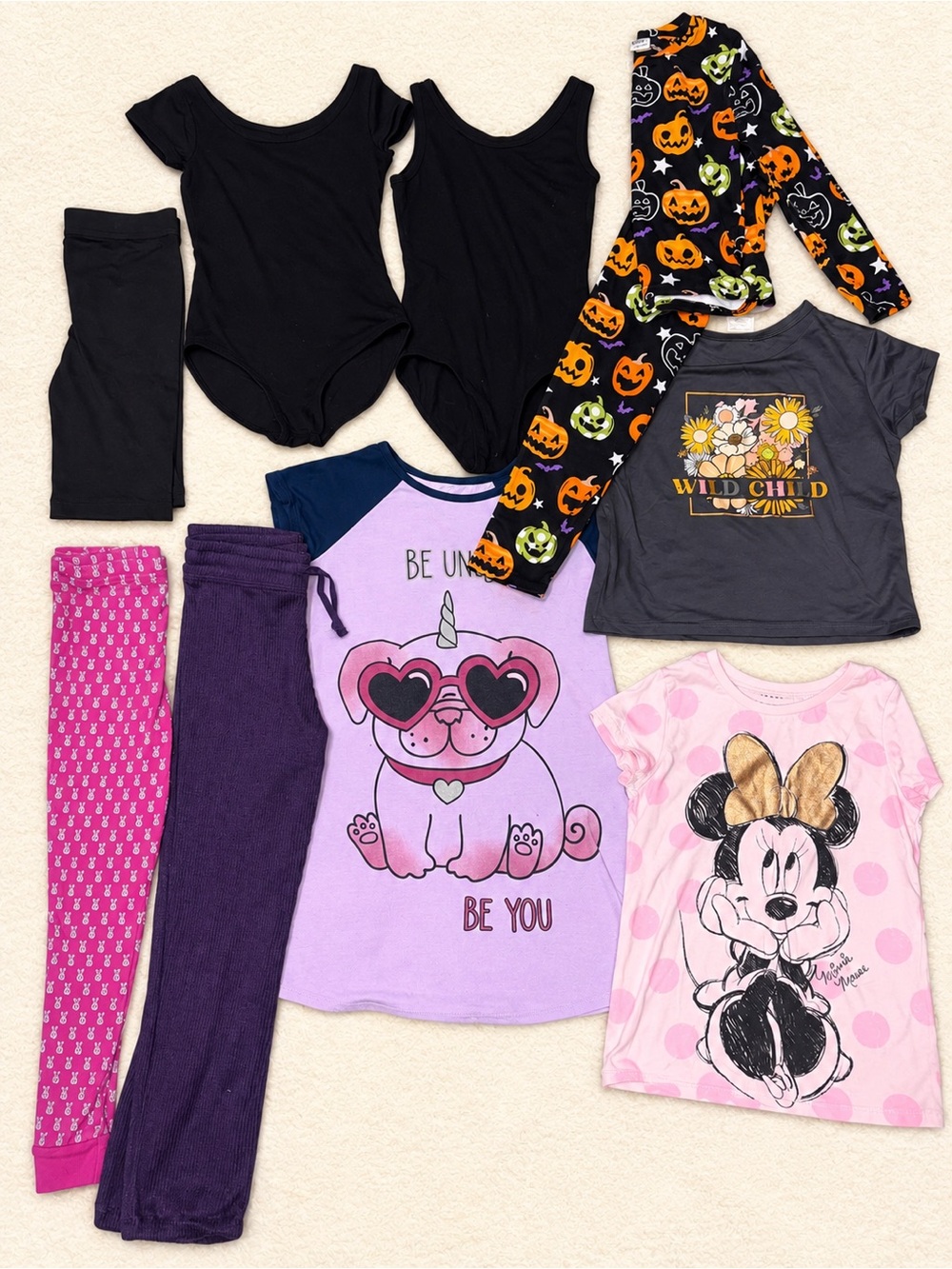 Girls Size 7 Clothing Lot – 10 Pieces | Disney, Carter’s, Danskin Now & More